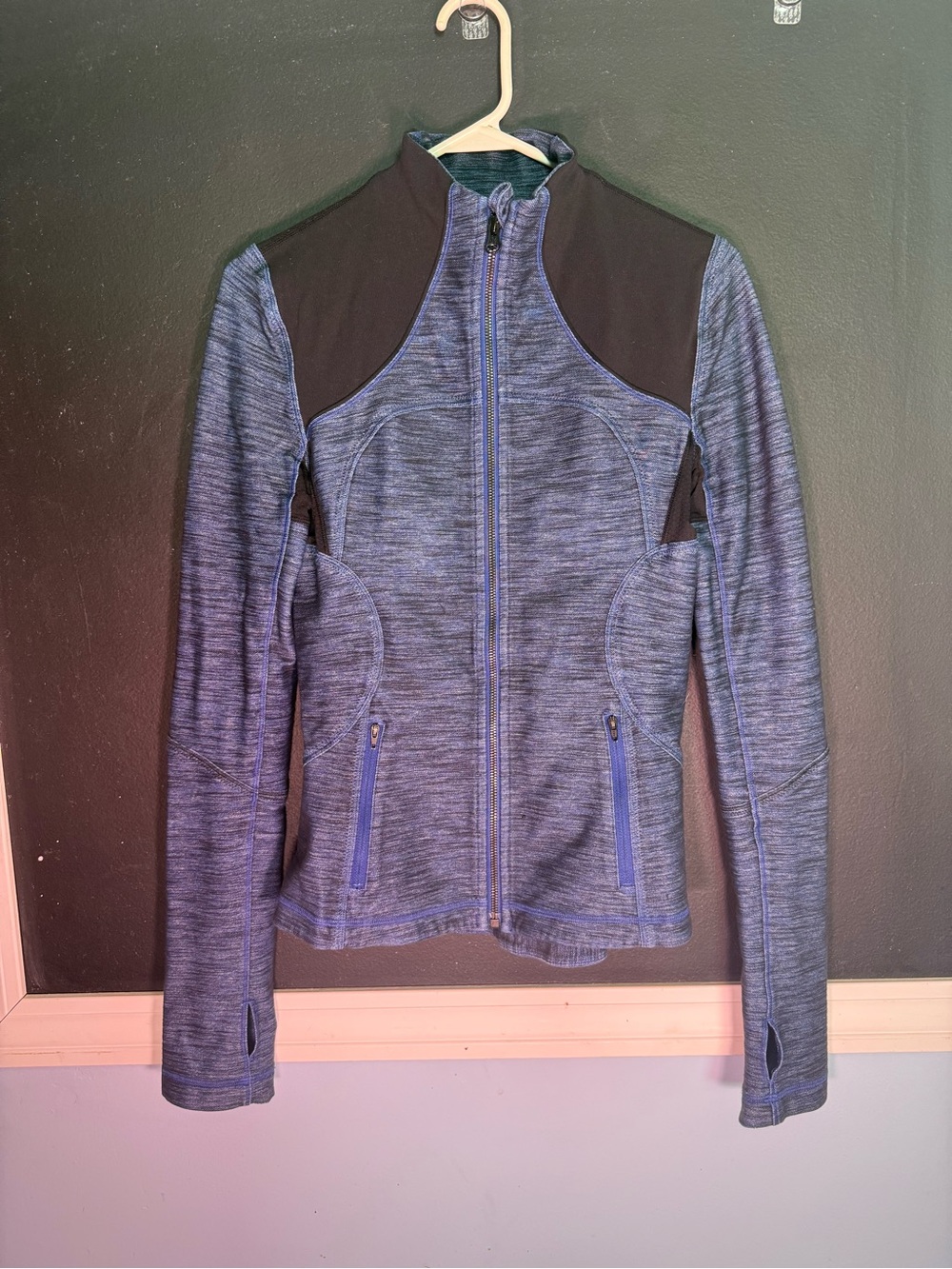 lululemon athletica Blue Heather Define Jacket with Black Accents